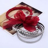 pulseira de chifon (6 pçs)