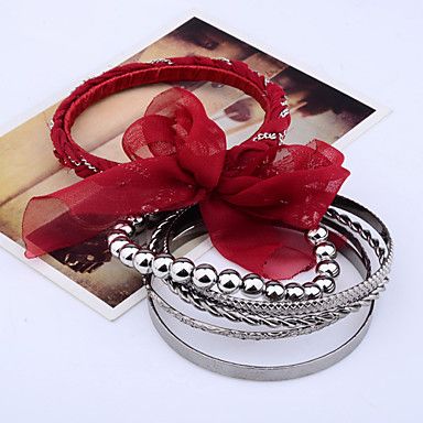 pulseira de chifon (6 pçs)